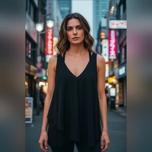 Converse One Star racerback tank with an asymmetrical sheer overlay XL